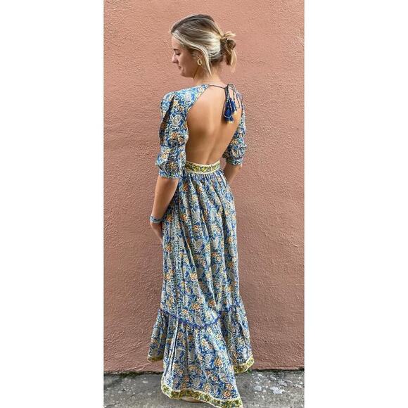 Madison Mathews Perrin Maxi Midi Dress Purple Lavender Open Back Tuckernuck - Picture 8 of 8